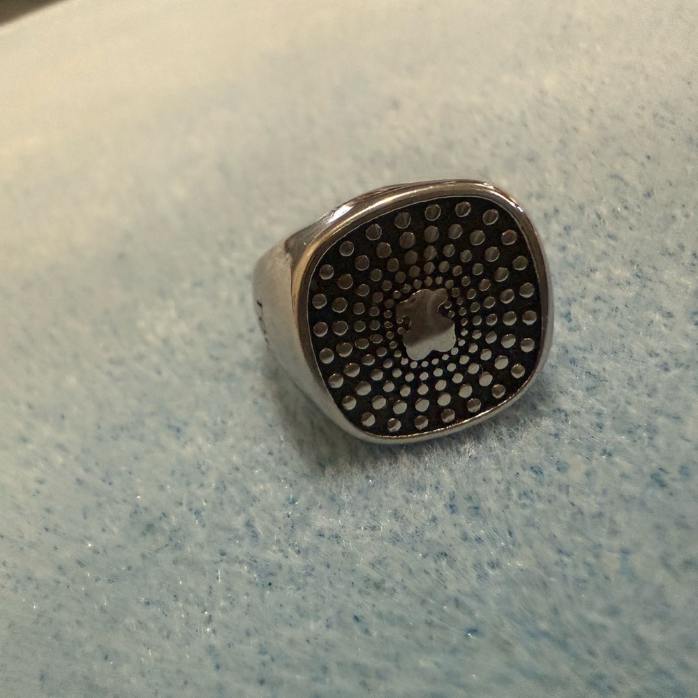 Silver and Black Men's Ring